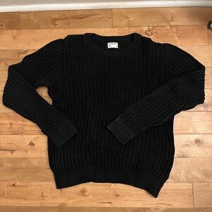 Frank & Oak Black Crewneck Sweater